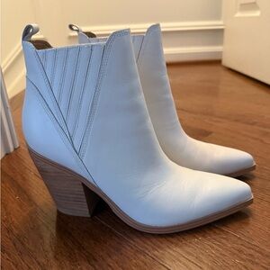 Marc Fisher White Ankle Boots - Size 10